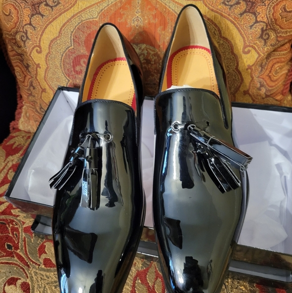 Men Dress Loafer Slip- On GACCOSHOES Black size 45(11) - Picture 2 of 5